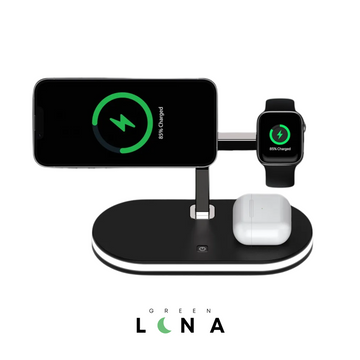 Support de chargeur sans fil magnétique iPhone et Apple Watch/Airpods à induction