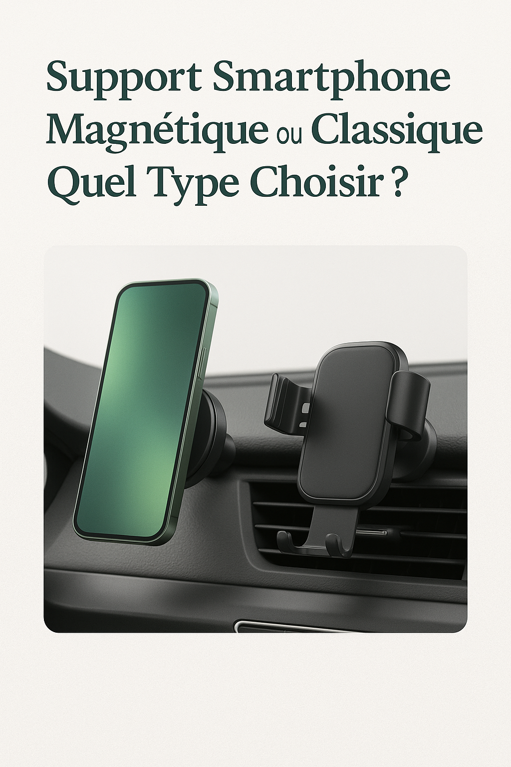Support voiture MagSafe vs support classique : lequel choisir ?
