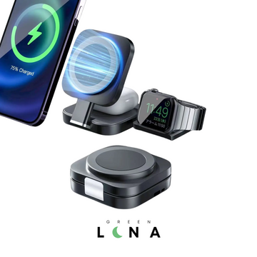 Petit support de chargeur sans fil pliable 3 en 1, pour iPhone
