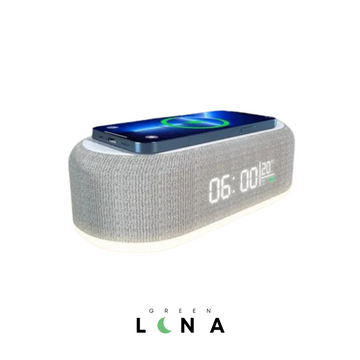 Chargeur sans fil avec réveil et lampe LED pour iPhone