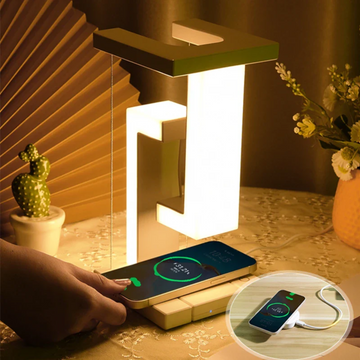 Lampe effet flottant avec chargeur sans fil